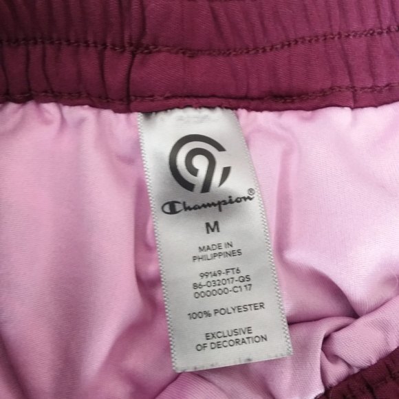 Champion Mesh Burgundy Elastic Active Shorts M - Picture 3 of 9